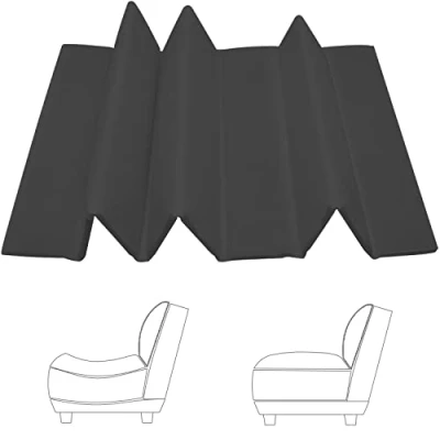 Image of KISAA Living Sofa Saver Adjustable/Foldable Cushion Support Board, Sag Savers 1,2,3 Seater Rejuvenator Boards Couch (Black, 3 Seater)