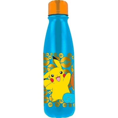 Image of Stor Pokemon 600ml Aluminium Water Bottle for Kids School Sports Drinks Bottle, Young Adults, Reusable, Safety Cap, BPA Free (Blue)