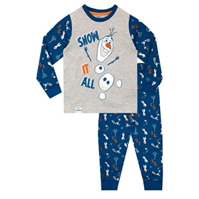 Image of Disney Boys Olaf Frozen Pyjamas Blue Age 7 to 8 Years