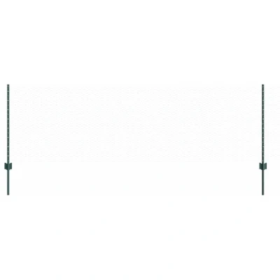 Image of vidaXL Fence Posts 11 pcs U Channel Green 80 cm Steel