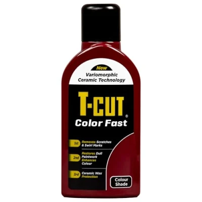 Image of T Cut 3 in 1 Color Fast Paintwork Restorer Car Polish, Dark Red, 500 ml