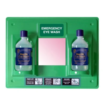 Image of Blue Dot Eye Wash Station 2 Bottles of 500 ml, Green