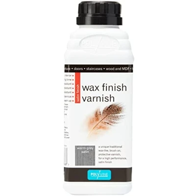 Image of Polyvine Wax Finish Varnish Warm Grey 500ML
