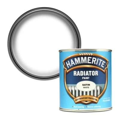 Image of Hammerite 5084917 500ml Radiator Paint Satin White