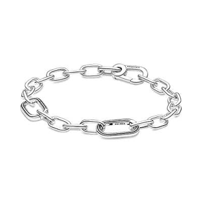 Image of PANDORA ME Link Chain Bracelet In Sterling Silver For Medallion Charms, Size 16, No Box