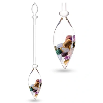 Image of VitaJuwel Gemstone Vial 5 ELEMENTS with amethyst rose quartz chalcedony petrified wood ocean jasper