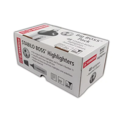 Image of STABILO Highlighter BOSS ORIGINAL Pack of 48 8 x Assorted Colours