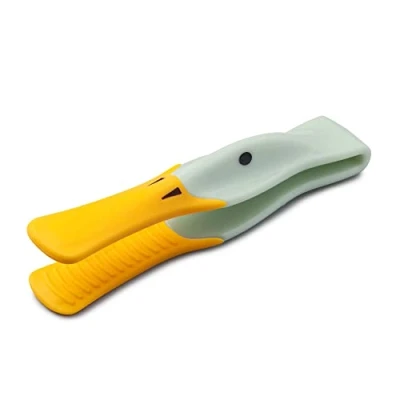 Image of Zeal J202G Silicone toast tongs For Toasters Duck Design Sage Green