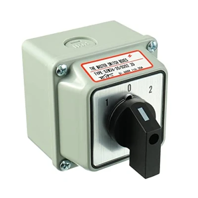 Image of SIGANDG Universal Rotary Switch SZW26 20/D202.2D with Main Outdoor Box LW28 20/4, 660 V, 20 A, ON Off 3 Positions, 2 Phases, 8 terminals