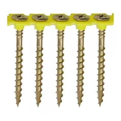 Image of Timco 4.2 x 55mm Collated Woodscrew Zinc Yellow Passivated Box of 1000