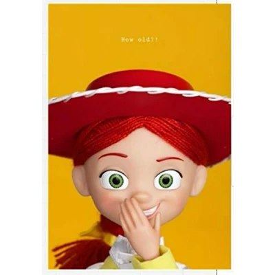 Image of Hallmark Disney Toy Story Jessie Open Greeting Birthday Card How Old? Blank Inside