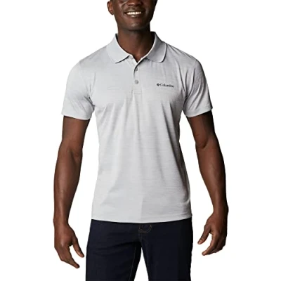 Image of Columbia Men&#039;s Zero Rules Polo Shirt Technical Shirt, Grey Heather, Size XXL
