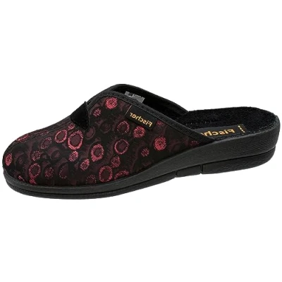 Image of Fischer Women&#039;s Dora Open Back Slippers, Red Bordo 341, UK 7.5 EU 41