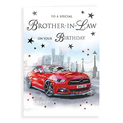 Image of Piccadilly Greetings Regal Publishing Traditional Birthday Card Brother In Law 9 x 6 inches