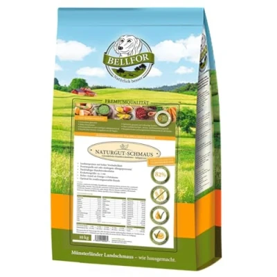 Image of Hypoallergenic Dog Food with Insect. Dry Cold Pressed. Grain Free Naturgut Schmaus by Bellfor 10 kg. Rich in Omega 3 and Natural Nutrients. Ideal for Dogs Sensitive Stomachs