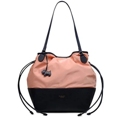 Image of Radley Dane Park Nylon Medium Open Multiway Cross Body Hand Bag in Melon Pink