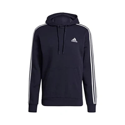 Image of adidas Men&#039;s Essentials Fleece Hooded Sweatshirt, Legend Ink/White, M