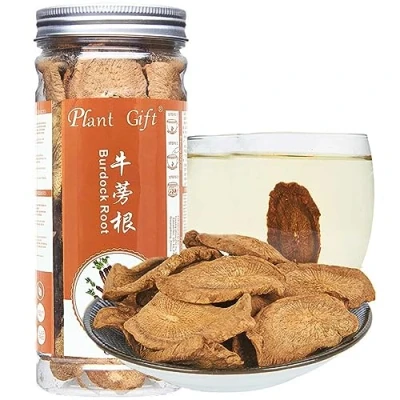 Image of Plant Gift 100% Roasted burdock Root Tea, 牛蒡茶 Medicinal Herb, Dried Bulk Herbs, Gold Medical use organic and healthy Chinese flavor tea 100G/3.52oz