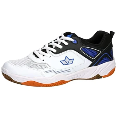 Image of Lico Unisex Sprint Indoor Court Shoe, Weiss/Schwarz/Blau, 11 UK