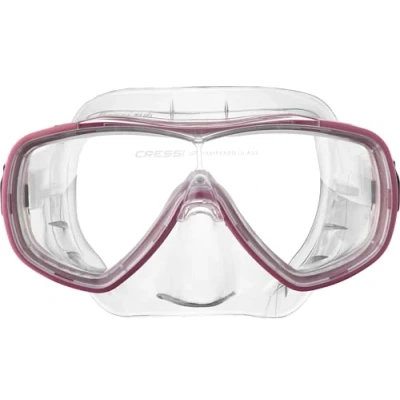 Image of Cressi diving mask adults, men and women mask, made in Italy, pink, DN207040