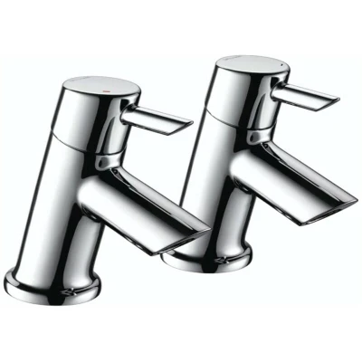 Image of Chrome Acute Basin Taps Modern Sleek Tap ae 1/2 c Bristan