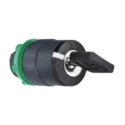 Image of Schneider Electric, Harmony, ZB5AG0, Selector switch head Ø22 3 position stay put Ronis 455