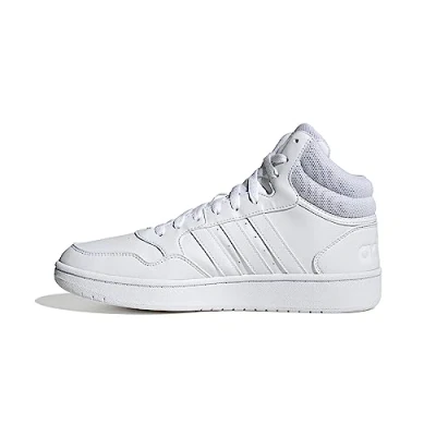 Image of adidas Men&#039;s Hoops 3.0 Mid Lifestyle Basketball Classic Vintage Shoes, Cloud White/Cloud White, 12 UK