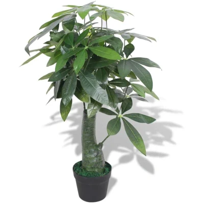 Image of vidaXL Artificial Fortune Tree Plant with Pot 85 cm Green