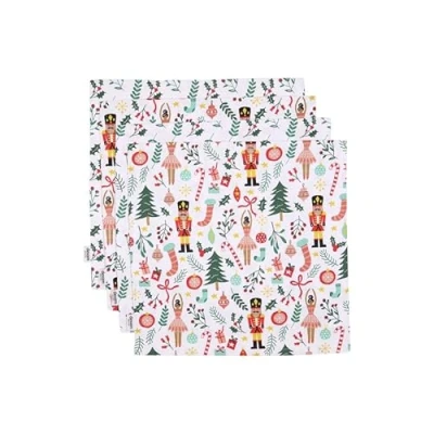 Image of Nutcracker Recycled Cotton Set of 4 Napkins