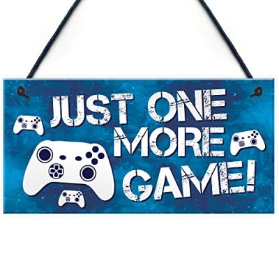 Image of RED OCEAN Gaming Sign For Door Boys Bedroom Man Cave Plaque Gamer Gift Game Lover