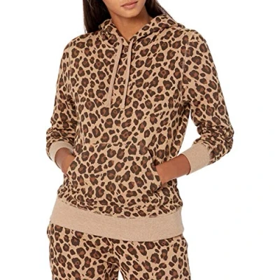 Image of Amazon Essentials Women&#039;s Fleece Pullover Hoodie (Available in Plus Size), Camel Leopard, XL