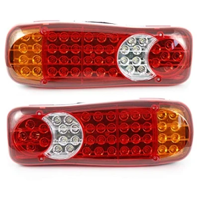 Image of 2x LED Rear Lights 12 V Universal Use, Suitable for Trucks Trailers Dumpers Lorries