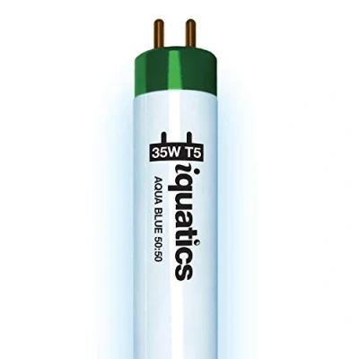 Image of iQuatics Juwel Compatible Aquarium Fluorescent Light Bulb T5 (Single), Aqua Blue 50:50, 35w 742mm 30