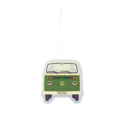 Image of BRISA VW Collection Volkswagen Air Freshener, Room Deodorizer for Cars T2 Bus Campervan Motif (Bus Front/Green Tea/Green)