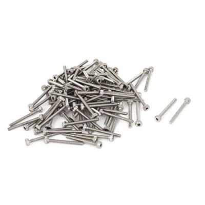 Image of Sourcingmap M2x20mm 1.5mm Stainless Steel Hex Key Socket Head Cap Screws 100pcs