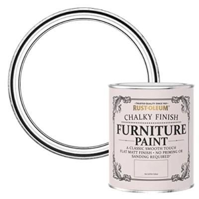Image of Rust Oleum White Upcycled Furniture Paint in Chalky Finish Cotton (WHITE) 750ml