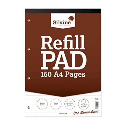 Image of Silvine A4 Refill Pad Lined (160 Pages) Single
