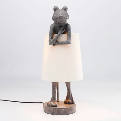 Image of KARE Animal Frog table lamp grey