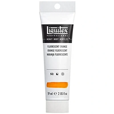 Image of Liquitex 1045982 Professional Heavy Body Acrylic Paint in Artist Quality with Excellent Light Fastness Butter Consistency, 59 ml Tube Fluo Orange
