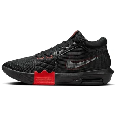 Image of Nike Performance Lebron Witness 8 Basketball shoes, Men&#039;s, Size: 11, Black/white/university red Textile