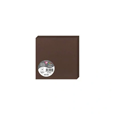 Image of Clairefontaine Ref 12842C Pollen Folded Card (Pack of 25 Sheets) 135 x 135mm Sized, 210gsm Card, Inkjet &amp; Laser Printer Compatible, Acid Free Brown