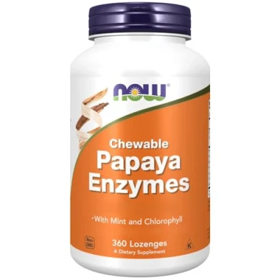 Image of Now Foods, chewable Papaya Enzyme, 500mg, 360 Tablets, Lab Tested, Soy Free, Gluten Non GMO