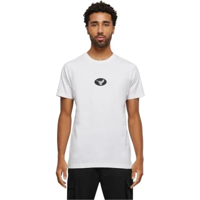 Image of Mister Tee DOVE Patch Print Tshirt, Men&#039;s, Size: Medium, White