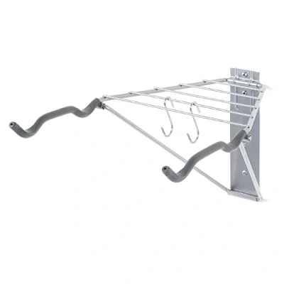 Image of Delta Cycle Pablo Two Bike Rack for Garage, Apartment, Home or Office Includes Handy Shelf Holds up to 29.5 kgs One Size