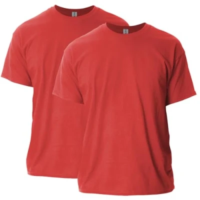 Image of Gildan Unisex&#039;s Ultra Cotton T Shirt, Style G2000, Multipack, Red (2 Pack), XXL (Pack of 2)