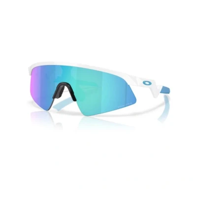 Image of Oakley Kid OJ9015 RESISTOR SWEEP 901501 Sunglasses O_matter White Blue Squared Normal