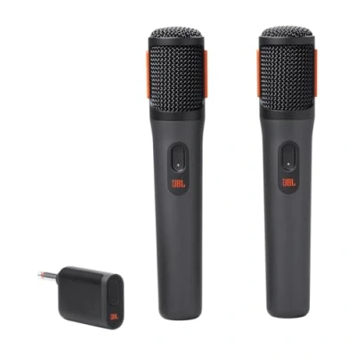 Image of JBL PartyBox Digital Wireless Microphones for Speakers with Dongle, Stable 2.4 GHz Connection and 20 Hour Playtime, Black