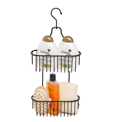 Image of simplywire 2 Tier Hanging Shower Caddy Rust Resistant Black