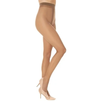 Image of SENTELEGRI Exclusive T Band 15 Denier Sheer Tights (Large, Dark Beige)