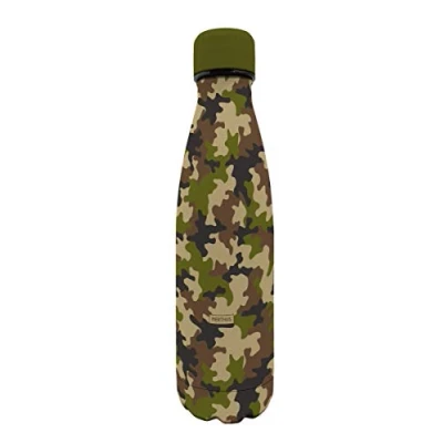 Image of NERTHUS FIH 705 Double Wall Insulated Bottle for Hot and Cold Stainless Steel Leopard Design 500ml BPA Free, 18/8, 500 ml